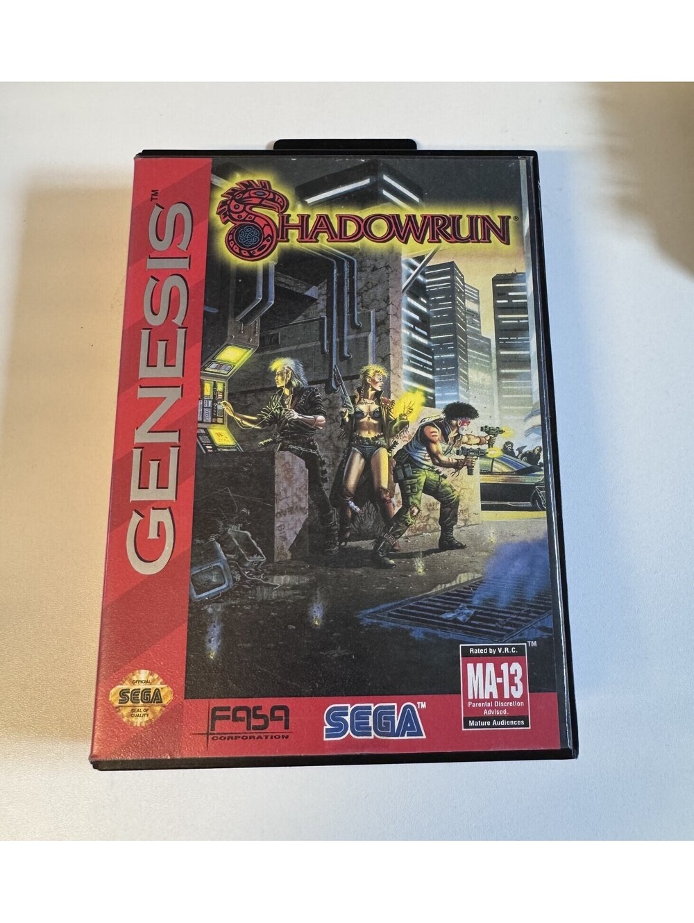 Shadowrun Sega Genesis Video Game Cart + Box Tested